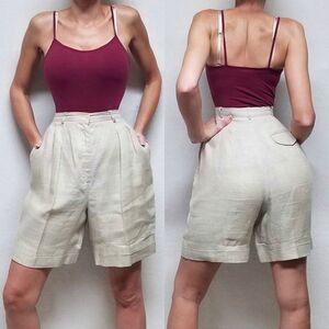 VINTAGE 1980s Talbots Linen Shorts